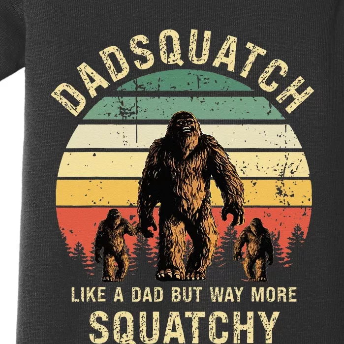 Dadsquatch Like A Dad Way More Squatchy Funny Bigfoot Baby Bodysuit