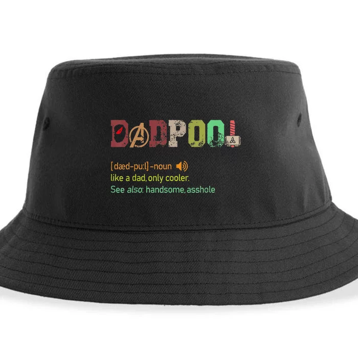 Dadpool Like A Dad But Only Cooler Fathers Day Sustainable Bucket Hat