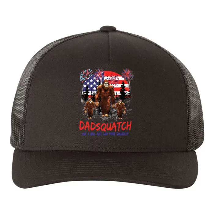 Dadsquatch Like A Dad Just More Squatchy Patriotic Bigfoot Yupoong Adult 5-Panel Trucker Hat