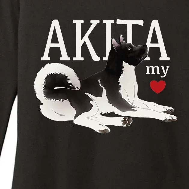 Dog Lovers AKITA My Heart A Key to My Heart Womens CVC Long Sleeve Shirt