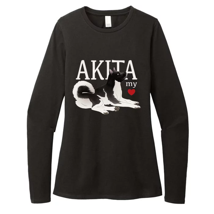 Dog Lovers AKITA My Heart A Key to My Heart Womens CVC Long Sleeve Shirt