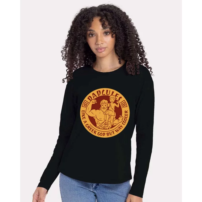 Dadcules Like A Greek God But Way Cooler Father's Day Womens Cotton Relaxed Long Sleeve T-Shirt