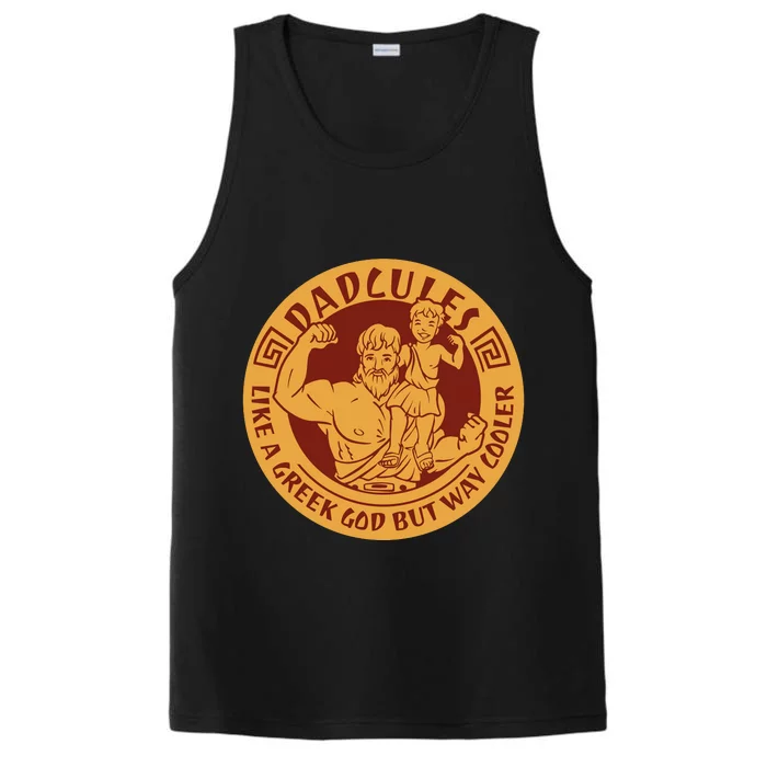 Dadcules Like A Greek God But Way Cooler Father's Day Performance Tank