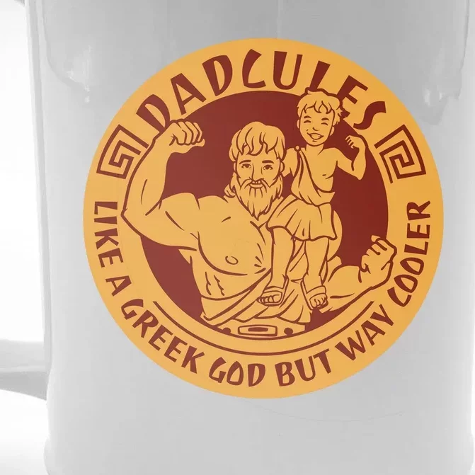 Dadcules Like A Greek God But Way Cooler Father's Day Front & Back Beer Stein