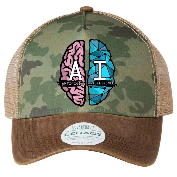 Deep Learning Artificial Intelligence Artificial Brain Gift Legacy Tie Dye Trucker Hat