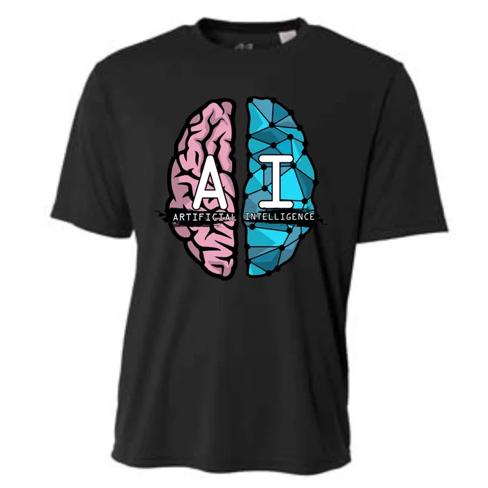 Deep Learning Artificial Intelligence Artificial Brain Gift Cooling Performance Crew T-Shirt