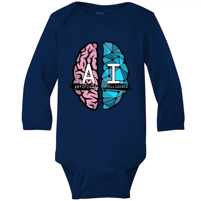 Deep Learning Artificial Intelligence Artificial Brain Gift Baby Long Sleeve Bodysuit