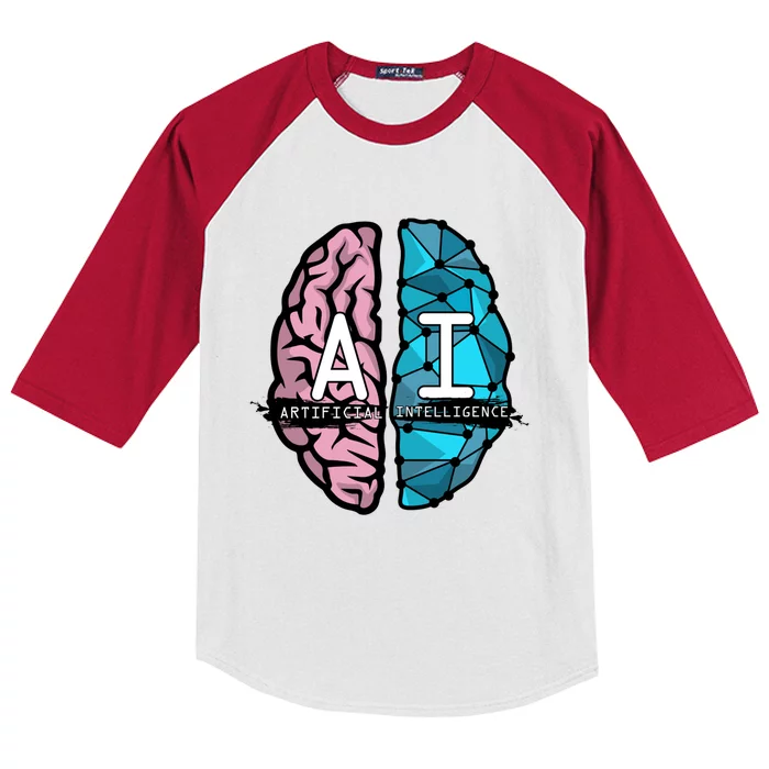 Deep Learning Artificial Intelligence Artificial Brain Gift Kids Colorblock Raglan Jersey