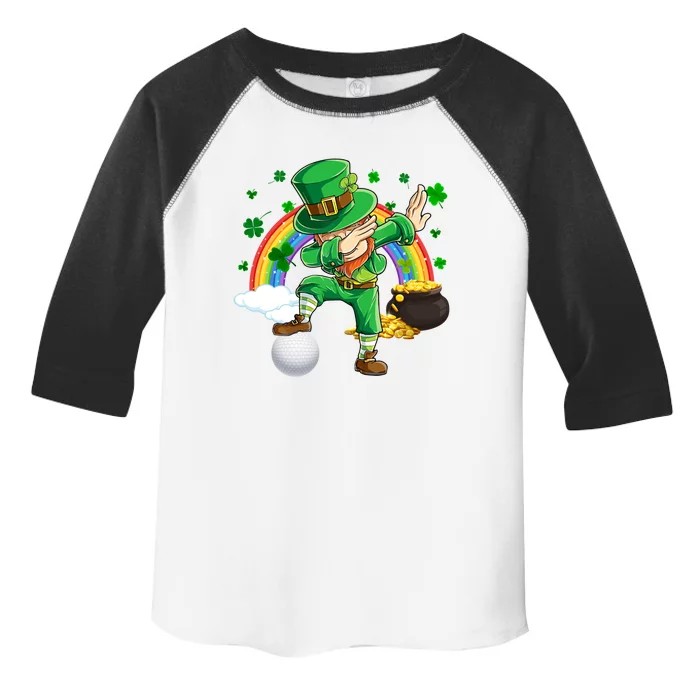 Dabbing Leprechaun And Golf Ball Saint Patrick's Day Gift Toddler Fine Jersey T-Shirt