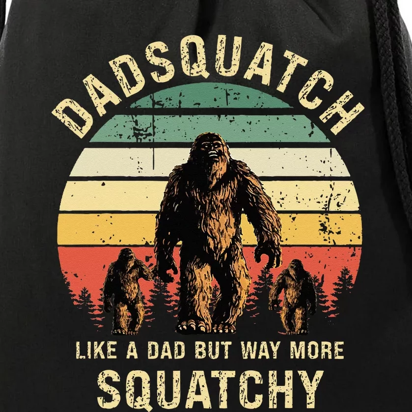 Dadsquatch Like A Dad Way More Squatchy Funny Bigfoot D Drawstring Bag