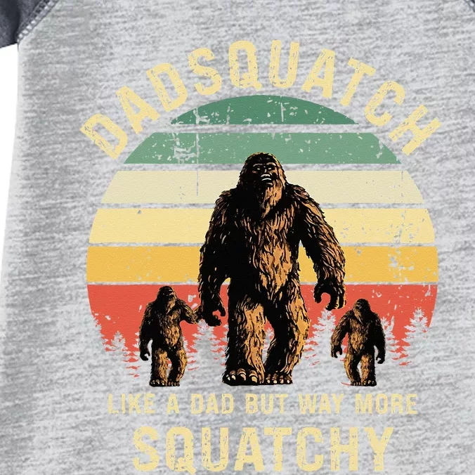 Dadsquatch Like A Dad Way More Squatchy Funny Bigfoot D Infant Baby Jersey Bodysuit