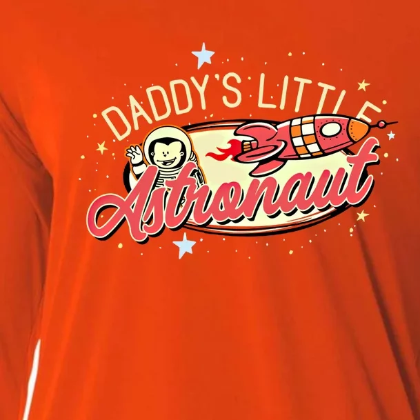 Daddy's Little Astronaut Cute Graphic Space Theme Great Gift Cooling Performance Long Sleeve Crew