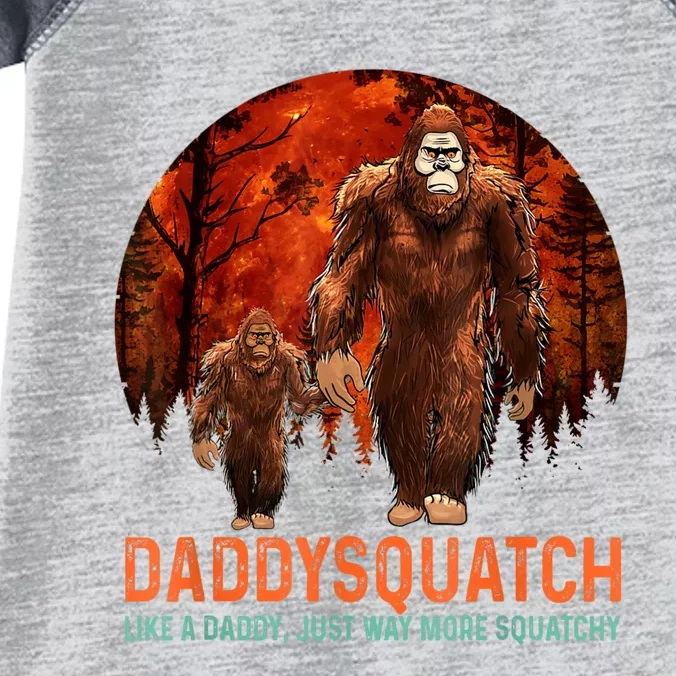 Daddysquatch Like A Dad Just Way More Squatchy Retro Infant Baby Jersey Bodysuit