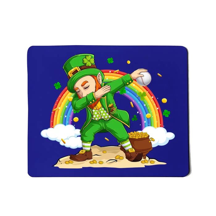 Dabbing Leprechaun Baseball Ball St Patricks Day Cute Gift Mousepad