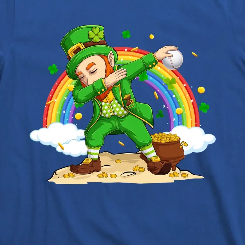 Dabbing Leprechaun Baseball Ball St Patricks Day Cute Gift T-Shirt