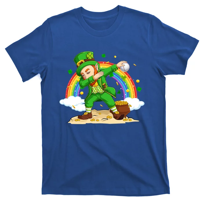 Dabbing Leprechaun Baseball Ball St Patricks Day Cute Gift T-Shirt