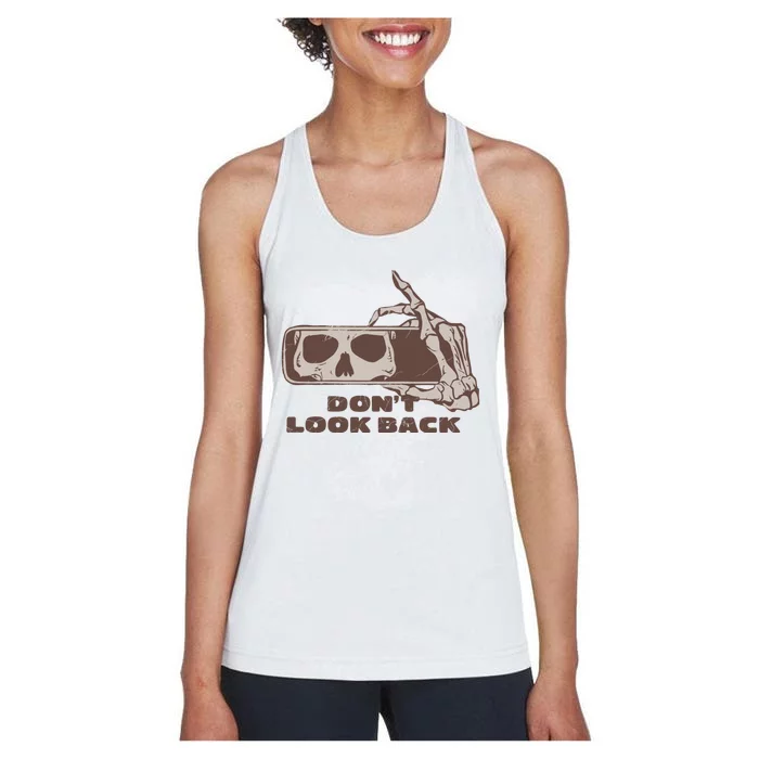 DonT Look Back Skeleton Car Mirror Transparent Women's Racerback Tank