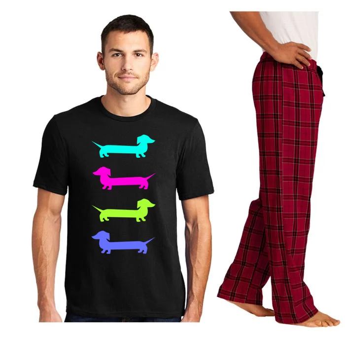 Doxie Lover Brightly Colored Dachshunds Meaningful Gift Pajama Set