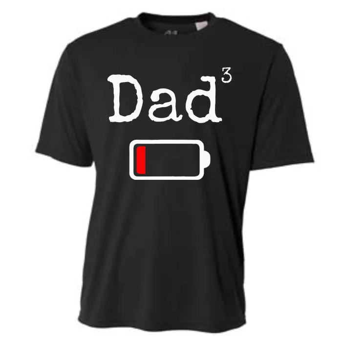 Dad3 Low Battery Tired Dad Cooling Performance Crew T-Shirt