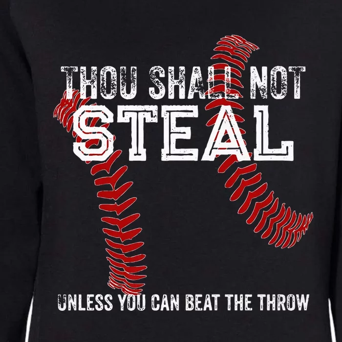 Dallas Lions Baseball Thou Shall Not Steal Womens California Wash Sweatshirt