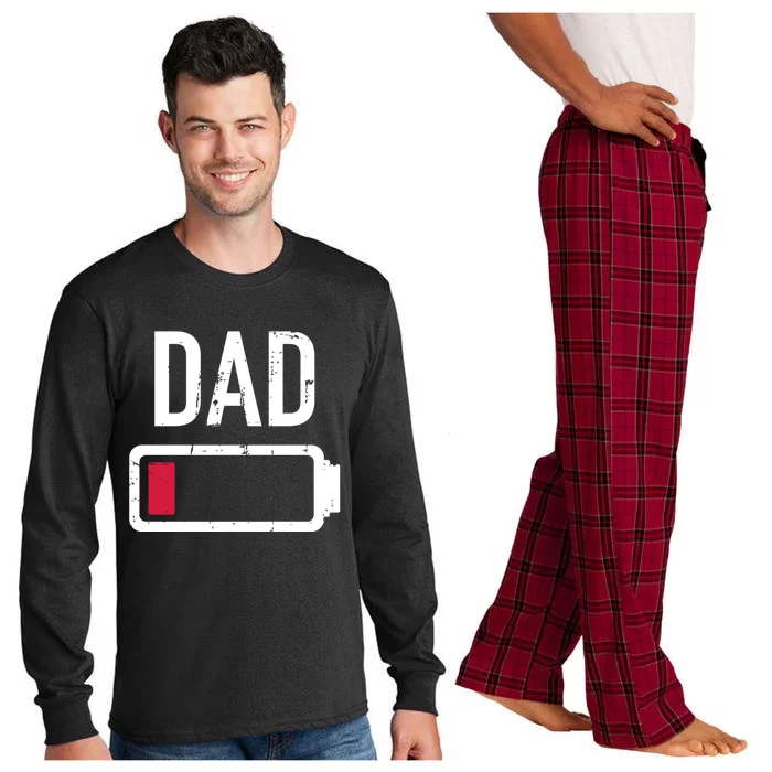 Dad Low Battery Gift For Father's Day Gift Long Sleeve Pajama Set