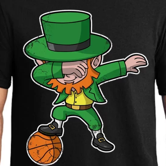 Dabbing Leprechaun Basketball Mcdab St Patricks Day Gift Pajama Set