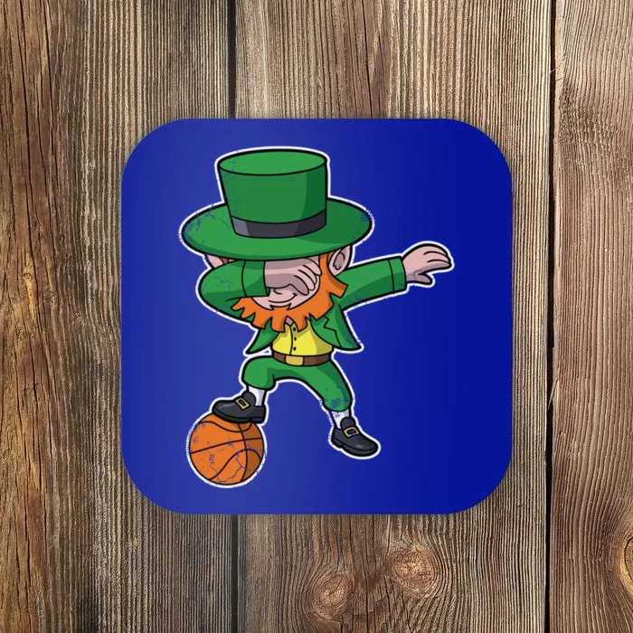 Dabbing Leprechaun Basketball Mcdab St Patricks Day Gift Coaster