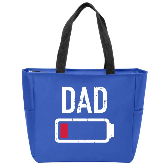 Dad Low Battery Gift For Father's Day Gift Zip Tote Bag