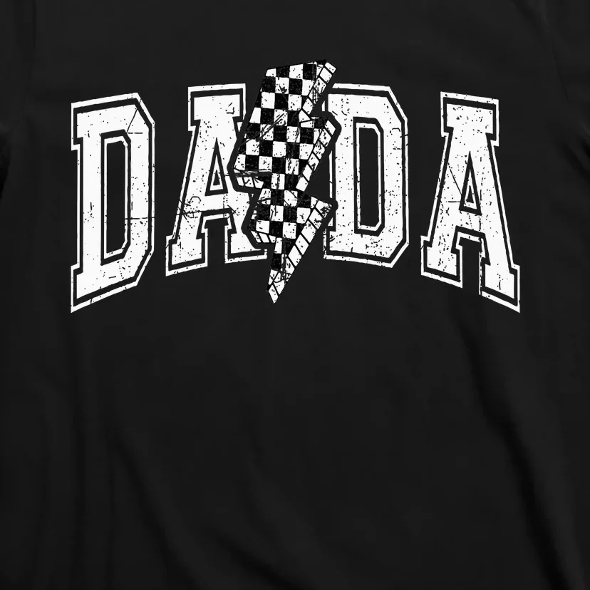 Dada Lightning Bolt Checkered FatherS Day T-Shirt