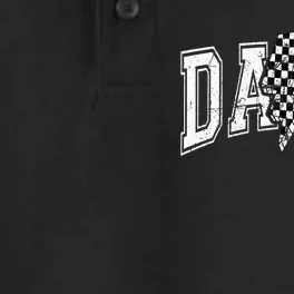 Dada Lightning Bolt Checkered FatherS Day Dry Zone Grid Performance Polo