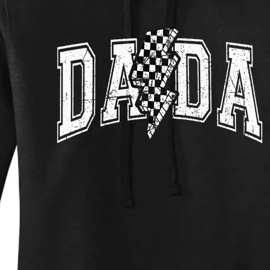 Dada Lightning Bolt Checkered FatherS Day Women's Pullover Hoodie