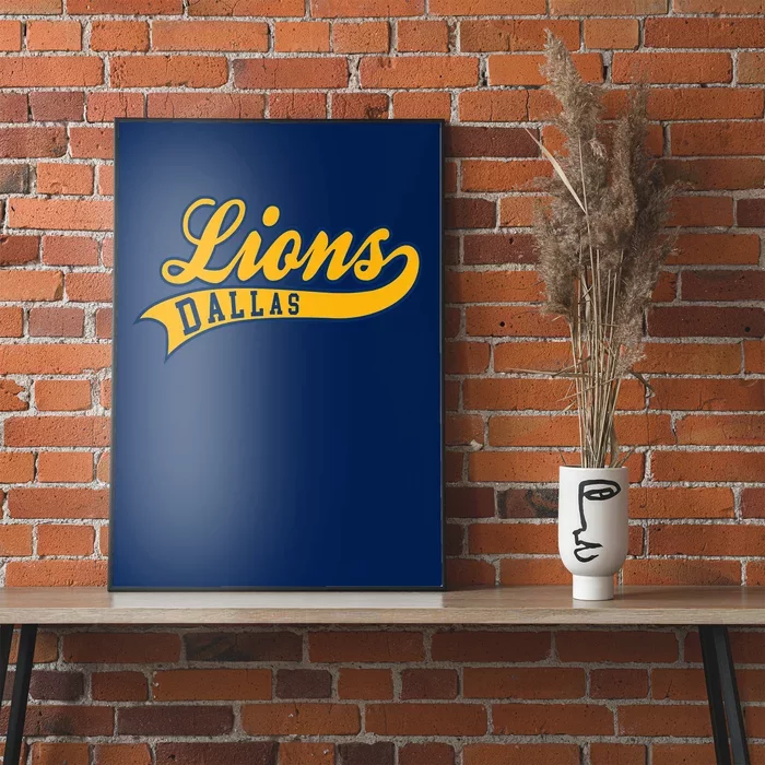 Dallas Lions Baseball Poster