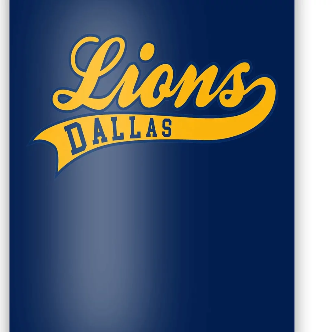 Dallas Lions Baseball Poster