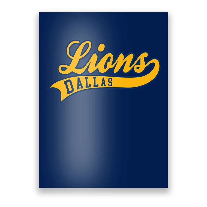 Dallas Lions Baseball Poster