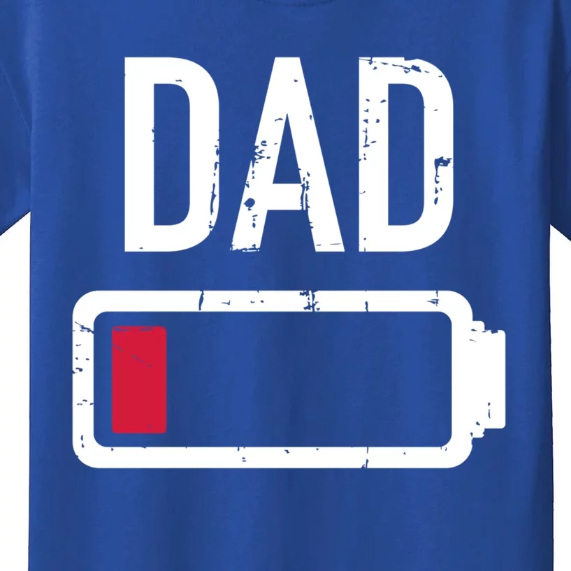 Dad Low Battery Gift For Father's Day Cool Gift Kids T-Shirt