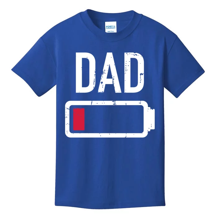 Dad Low Battery Gift For Father's Day Cool Gift Kids T-Shirt