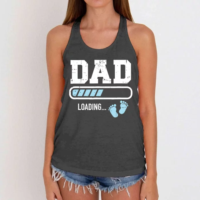 Dad Loading Bar New Daddy Women's Knotted Racerback Tank