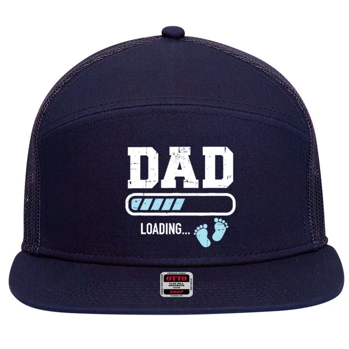 Dad Loading Bar New Daddy 7 Panel Mesh Trucker Snapback Hat