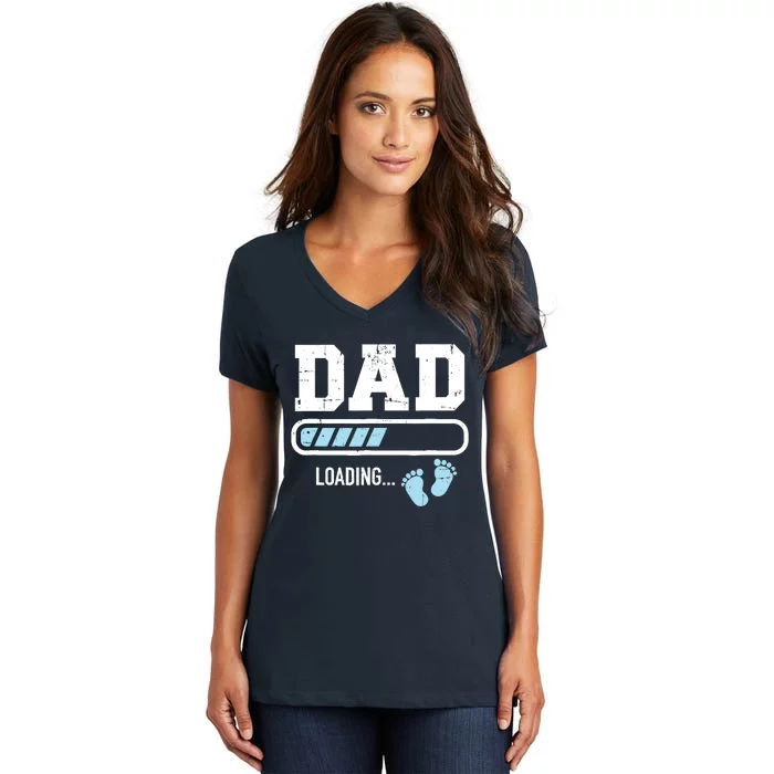 Dad Loading Bar New Daddy Women's V-Neck T-Shirt