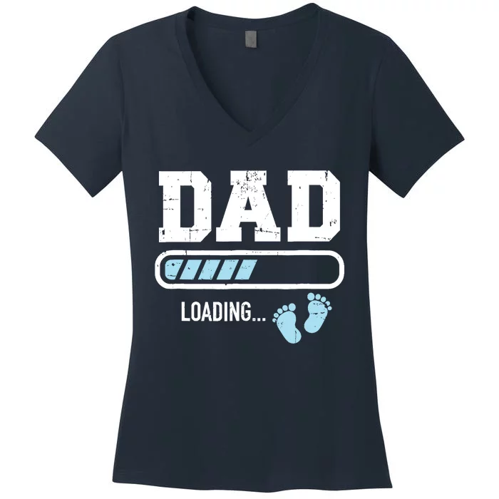 Dad Loading Bar New Daddy Women's V-Neck T-Shirt