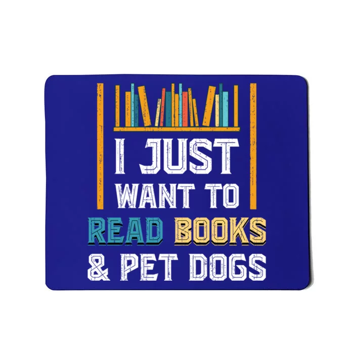 Dog Lover Bookworm Librarian Dog Owner Funny Book Reading Gift Mousepad