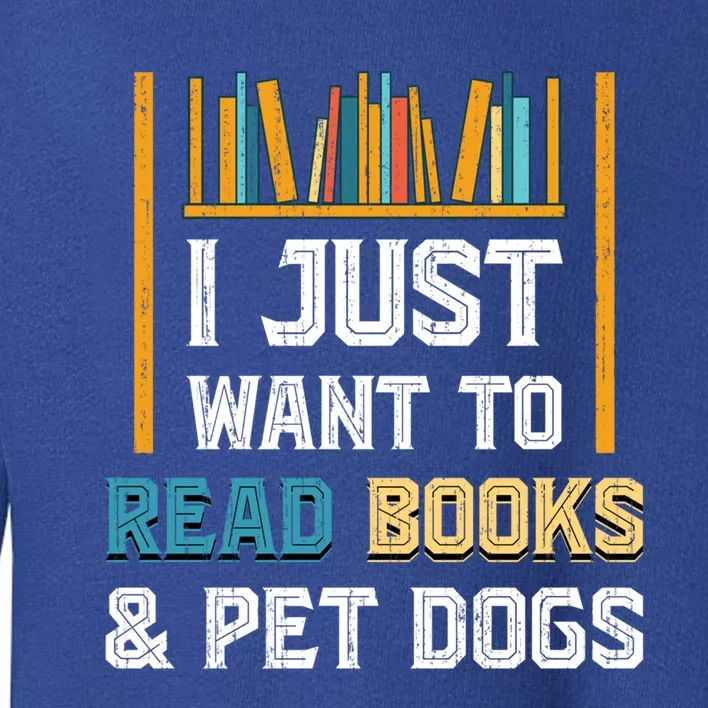 Dog Lover Bookworm Librarian Dog Owner Funny Book Reading Gift Toddler Sweatshirt