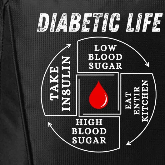 Diabetic Life Cycle Diabetes Support Awareness City Backpack