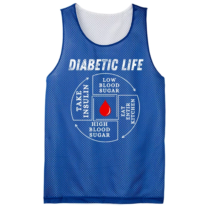 Diabetic Life Cycle Diabetes Support Awareness Mesh Reversible Basketball Jersey Tank