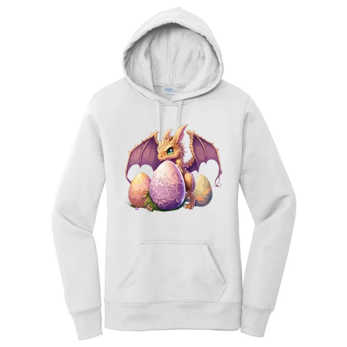 Dragon  Lover Collecting Easter Eggs  Cute Dragons Women's Pullover Hoodie