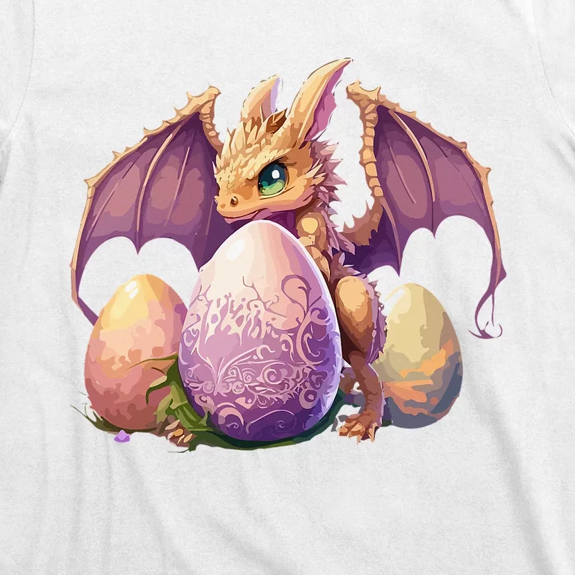 Dragon Lover Collecting Easter Eggs Cute rabbit T-Shirt