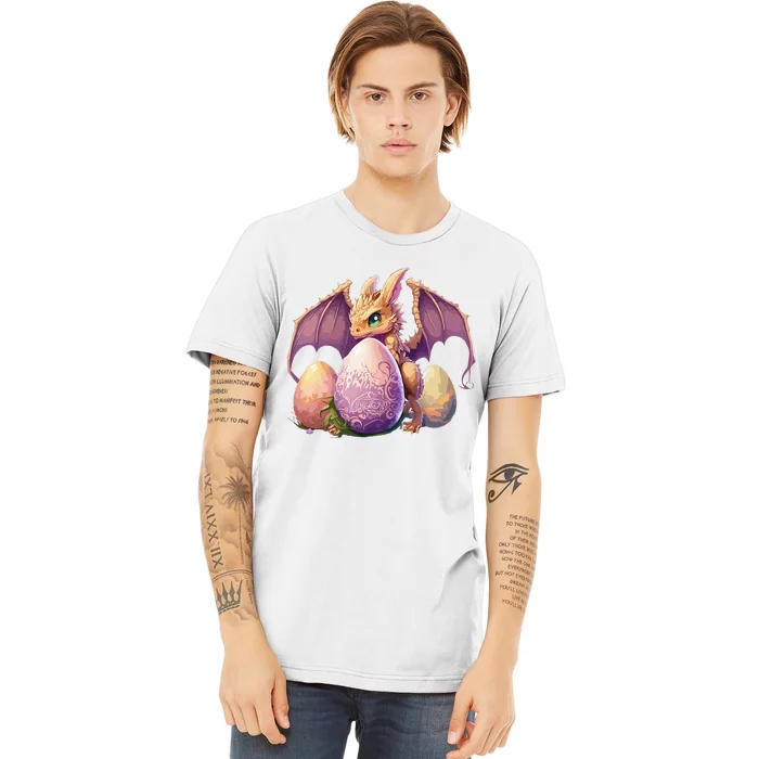 Dragon Lover Collecting Easter Eggs Cute rabbit Premium T-Shirt