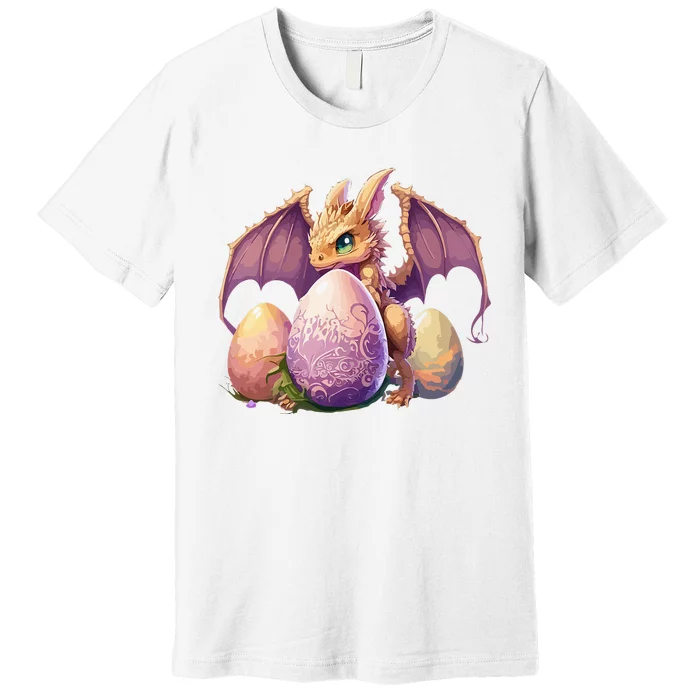 Dragon Lover Collecting Easter Eggs Cute rabbit Premium T-Shirt