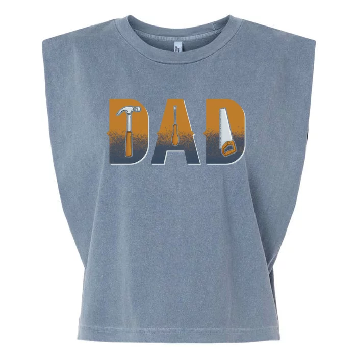 Dad Life Construction Fathers Day Builder Garment-Dyed Women's Muscle Tee