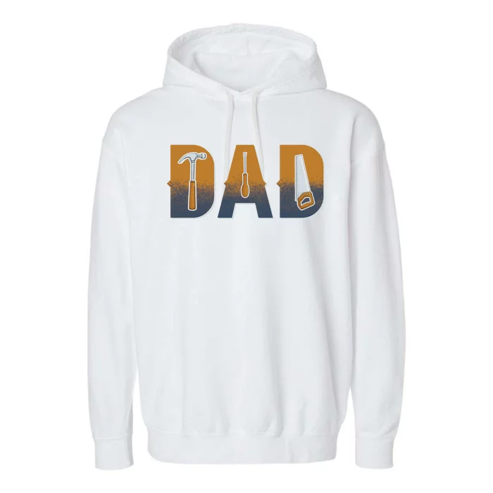 Dad Life Construction Fathers Day Builder Garment-Dyed Fleece Hoodie